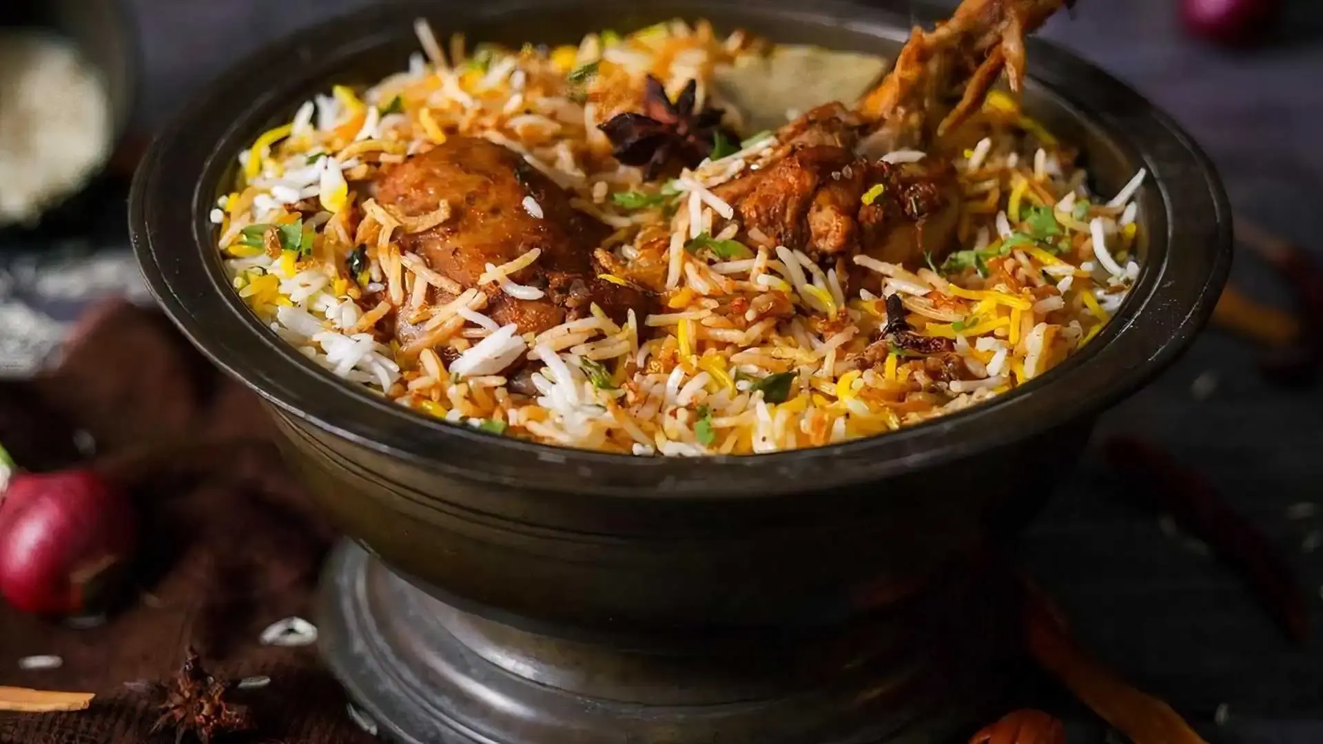 Biryani at Bharat Masala in Mill Woods Edmonton - aromatic Indian rice dish